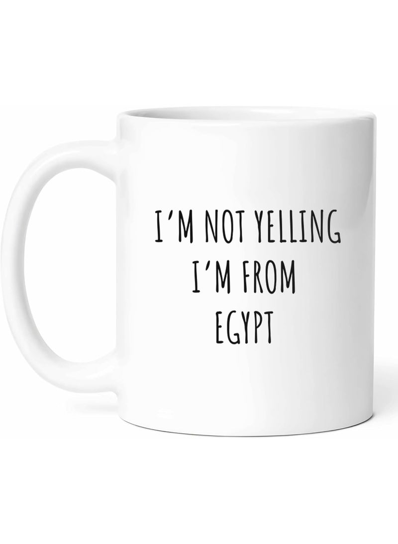Funny Egypt Mug - Egyptian Wit Coffee Cup - Pharaoh Humor Funny Gift From Family - Sphinx Tea Mugs - Cups - 11 Oz Ceramic Gifts For Residents, Birthday, Him, Her, Christmas, Ramadan, Cultural History